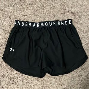 under armour black shorts